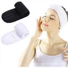 Makeup Shower Bath Wrap Sport Headband Terry Cloth Stretch Towel with Magic Tape